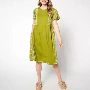 LOGO Lavish embroidered dress sz 1X